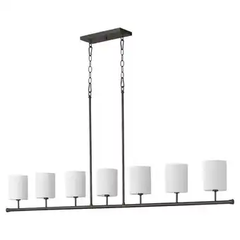 Walmart Quorum International 647-7 Harmony 7 Light 60 Wide Linear Chandelier - Black offer