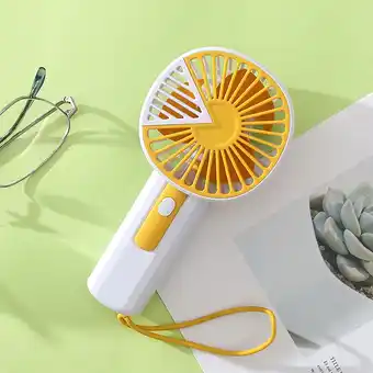 Walmart Fanshiluo Summer Cool Splicing Color USB Charging Small Fan Outdoor Portable Mini Fan offer