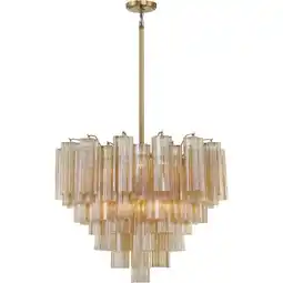 Walmart Crystorama Addis 12 Light Aged Brass Chandelier - 26.75W x 21.5H x 26.75D offer