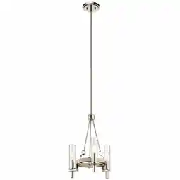 Walmart Kichler 44286 Telan 3 Light 15 Wide Mini Chandelier - White offer