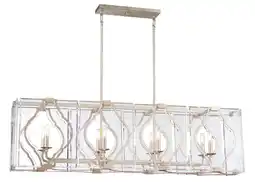 Walmart Metropolitan Brenton Cove 8 Light 50 Kitchen Island Light in Gold Mist Gold Leaf offer