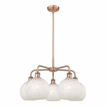 Walmart Innovations Lighting - White Mouchette - 5 Light Stem Hung Chandelier In Modern offer