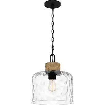 Walmart Quoizel Baltic 1-Light Matte Black Mini Pendant - Matte Black offer