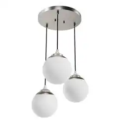 Walmart Hunter 19515 Hepburn 3 Light 13 Wide Multi Light Pendant - Nickel offer