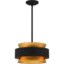 Walmart Quoizel Pendant 3-Light in Earth Black offer