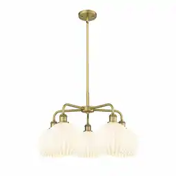 Walmart Innovations Lighting - White Venetian - 5 Light Stem Hung Chandelier In Modern offer