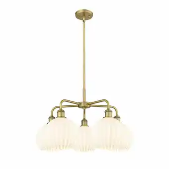 Walmart Innovations Lighting - White Venetian - 5 Light Stem Hung Chandelier In Modern offer