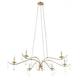 Walmart Quorum International 602-6 Lorelei 6 Light 50 Wide Crystal Candle Style Chandelier offer