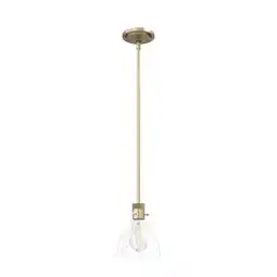 Walmart Hunter 6 inch Van Nuys Alturas Gold 1 Light Mini Pendant Ceiling Light Fixture offer