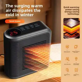 Walmart New mini fan heater plug wall hanging heater multi-function touch timing air heater space heater offer