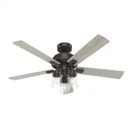 Walmart Hunter Fans - Hartland - 5 Blade Ceiling Fan with Light Kit In Farmhouse offer