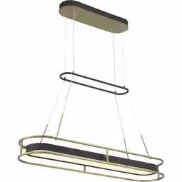 Walmart Minka Lavery 5088-L Levitation 40 Wide Led Linear Chandelier - Soft Brass / Sand Coal offer