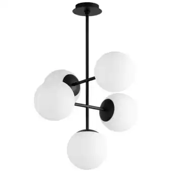 Walmart 3-681-15-Oxygen Lighting-Nebula - 21.75 Inch 30W 5 LED Pendant-Black Finish offer