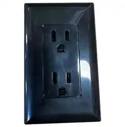 Walmart Rv Recept - 120V - 15A - Duplex - Wirecon - Black - WDRDU15BKSPFW w/ faceplate offer