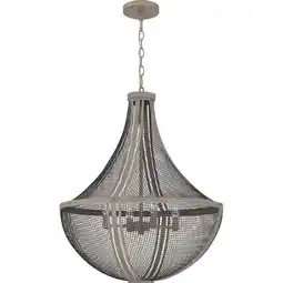 Walmart Quoizel Hle2822 Hallie 4 Light 22 Wide Taper Candle Empire Chandelier - Distressed Grey offer