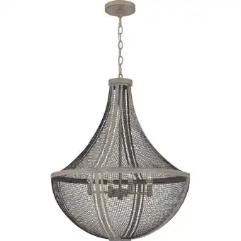 Walmart Quoizel Hle2822 Hallie 4 Light 22 Wide Taper Candle Empire Chandelier - Distressed Grey offer