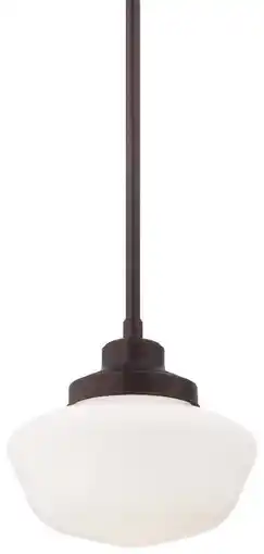 Walmart Minka Lavery 2254-576 Schoolhouse 1 Light 11 Tall Pendant - Bronze offer