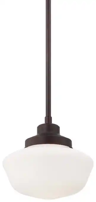 Walmart Minka Lavery 2254-576 Schoolhouse 1 Light 11 Tall Pendant - Bronze offer