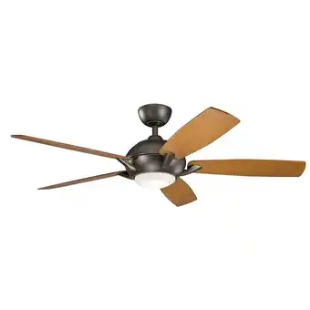 Walmart Kichler 330001 Geno 54 5 Blade Led Indoor Ceiling Fan - Bronze offer