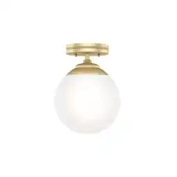 Walmart Hunter Fans - Hepburn 1-Light Globe Flush Mount in Casual Style-7.9 Inches Wide offer