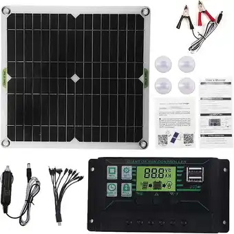 Walmart Onemayship 200W Solar Panel Kit 100A 12V Battery Charger Controller Caravan Boat Outdoor offer