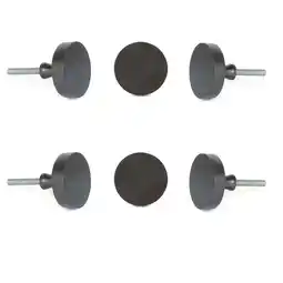 Walmart Set of 6 Metal Black Jena Big Cabinet Knobs by Perilla Home offer