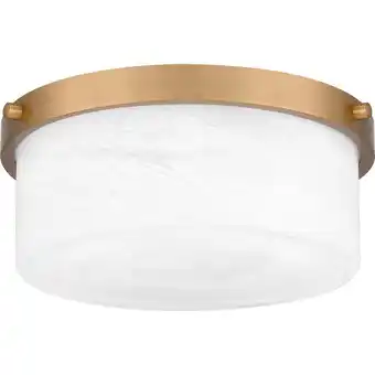 Walmart Quoizel Flush Mount 2-Light Flush Mount in Aged Brass offer