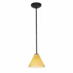 Walmart Accesslighting 28004-3R-ORB-AMB Martini LED Rod Amber Glass Pendant, Oil Rubbed Bronze offer