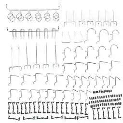 Walmart 51 Pcs Pegboard Hook Nickel ted Hanging Hook Combination Kit for Hammer Wrench Pliers offer