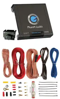 Walmart PLANET AUDIO AC1500.1M 1500W MONO Car Audio Amplifier Amp AC15001M+8 Ga Amp Kit offer