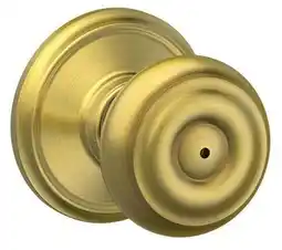 Walmart Schlage F40-Geo Georgian Privacy Door Knob Set - Brass offer