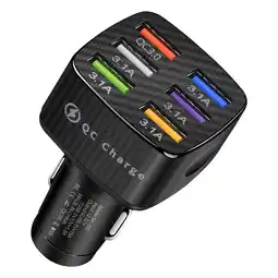 Walmart NEW_6 Ports USB Car Charger Adapter LED Display QC 3.0 Fast Charging Accessori Heat D1H0 offer