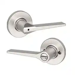 Walmart Kwikset Hollis Round Rose Satin Nickel Privacy Bed/Bath Door Lever offer