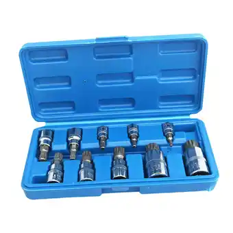 Walmart jiaping 10 Triple Square Bit Socket Hand Tools Drive Sockets with Storage Box offer