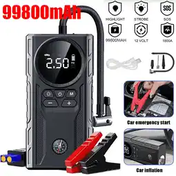 Walmart 99800mAh Car Jump Starter & 150PSI Air Compressor Emergency Battery Power Bank offer