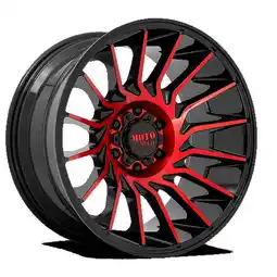 Walmart Moto Metal Mo807 22X10 6X139.7 -18Et 124.2Cb Gloss Black Machined With Red Tint Wheel offer