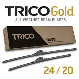 Walmart TRICO Gold 2 Pack All Weather Automotive Replacement Wiper Blades 24 and 20 Inch (18-2420) offer