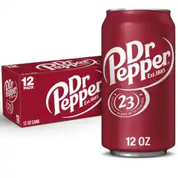 Walmart Dr Pepper Soda Pop, 12 fl oz, 12 Pack Cans offer