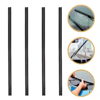 Walmart DIAEDGE 4pcs Window Wiper Strip Replacement Wiper Blade Refill Wiper Rubber Blade Insert offer