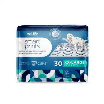 Walmart Pet Life Unlimited Smart Print Dog Pads XXL, 30ct offer