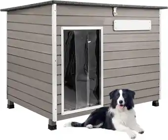 Walmart PETSCOSSET Dog House Outdoor Wooden Puppy Shelter for Small Sized Dogs offer