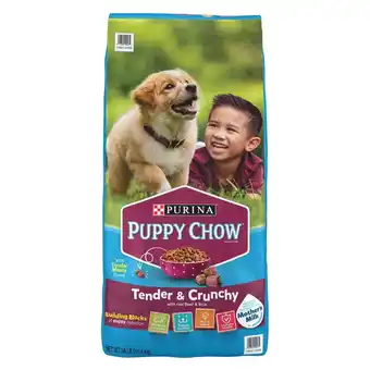 Walmart Purina Puppy Chow Tender and Crunchy Dry Dog Food (34 Pounds) offer