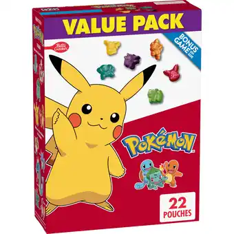 Walmart Pokemon Fruit Flavored Snacks, Treat Pouches, Gluten Free, Value Pack, 22 Ct, 17.6 oz offer