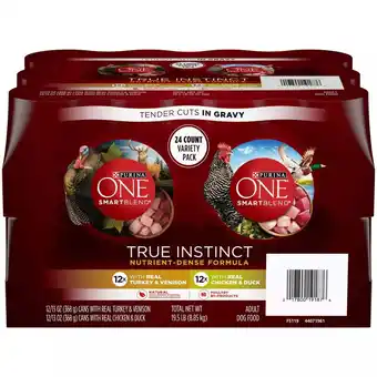 Walmart Purina One Natural Gravy Wet Dog Food Variety Pack, 13 Ounce Cans (Pack of 24) offer