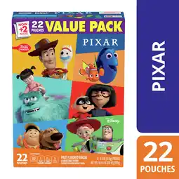 Walmart Disney Pixar Fruit Flavored Snacks, Treat Pouches, Value Pack, 22 ct offer