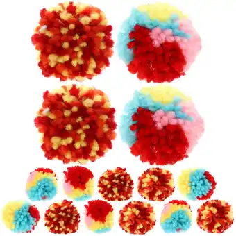 Walmart 15Pcs Pom Pom Kitten Toys Cat Decompression Ball Cat Chewing Plush Ball Cat Plush Ball offer