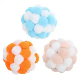 Walmart 3pcs Pet Cat Balls Cute Kitten Balls with Inner Bells Cat Balls Pet Training Balls offer