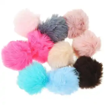 Walmart 10 PCS Christmas Cat Toys Fluffy Balls Toys for Kittens Interactive Cat Toy Fluffy Decorations offer