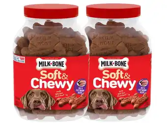 Walmart 2 Pack | Milk-Bone Soft & Chewy Beef & Filet Mignon Recipe Dog Snacks (37 oz.) offer