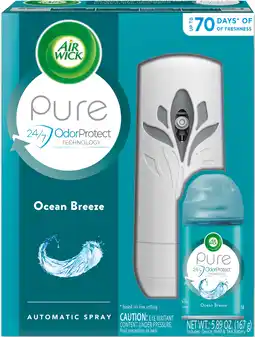 Walmart Air Wick Pure Automatic Air Freshener Spray Kit, Gadget+Refill, Ocean Breeze offer